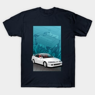 Integra DC2 with B series backdrop T-Shirt